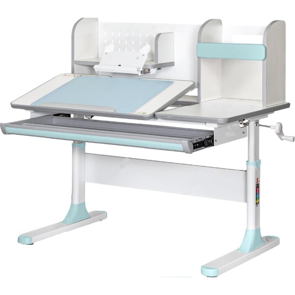 Фото - Парта школьная Mealux Vancouver Multicolor BL (арт.BD-620 W/G MC+BL с полкой)